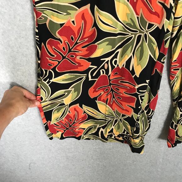Panama Jack Pants Womens Small Floral Wide Leg Crop Aloha Coconut Flowy Resort‎ - Picture 5 of 13